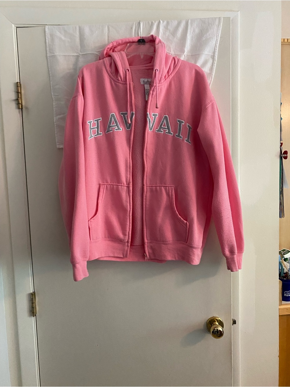 Hawaii Pink Zip-Up Hoodie.